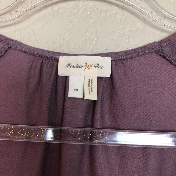 EUC Anthro Meadow Rue mauve ruffled tank top - Picture 4 of 9